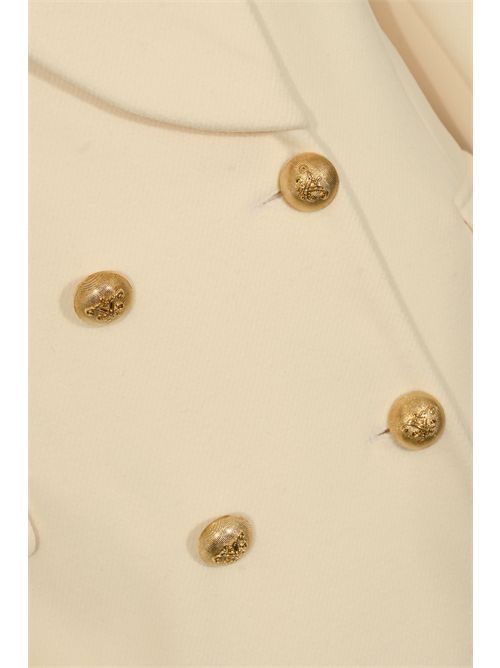 Cappotto CD1217 con inserti in pelliccia di volpe Bianco YES LONDON | CD1217BIANCO